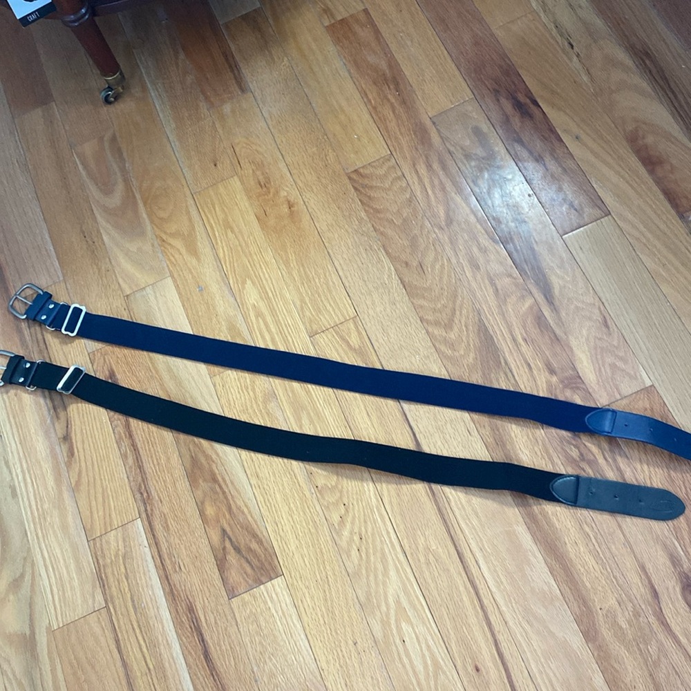 Adams Brand baseball belt(s) men’s. One navy. One Black. Adjustable